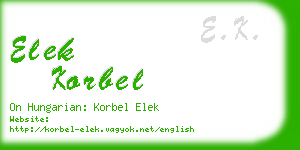 elek korbel business card